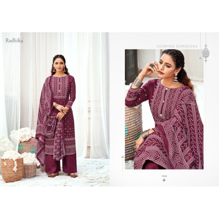 Sumyra Bandhani Pashmina Dress Materials